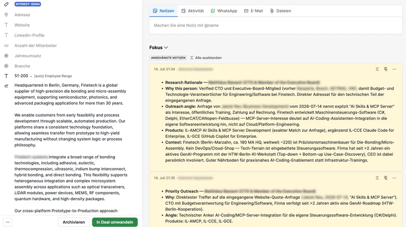 AI für Priorisierung und Sales Intelligence