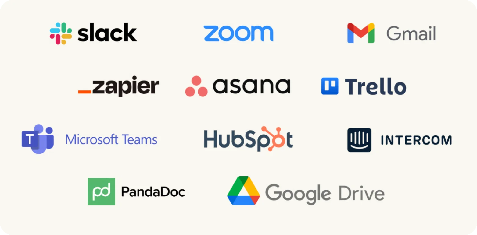 Pipedrive Integrationen: Slack, Zoom, Gmail, Zapier, Asana, Trello, Microsoft Teams, HubSpot, Intercom, PandaDoc und Google Drive